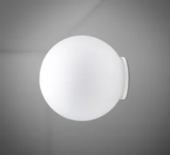 Applique ou plafonnier de salle de bain, Lumi, blanc, IP40, Ø33cm, H35cm - Fabbian