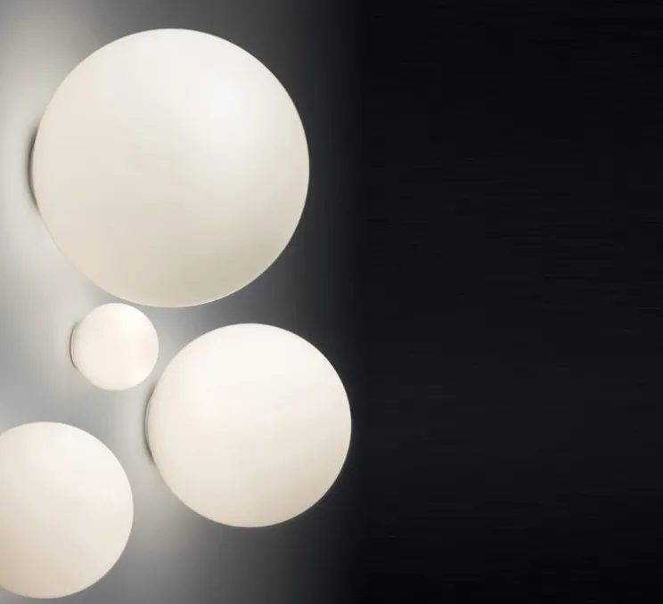 Applique ou plafonnier, Dioscuri, blanc, Ø25cm, IP65 - Artemide