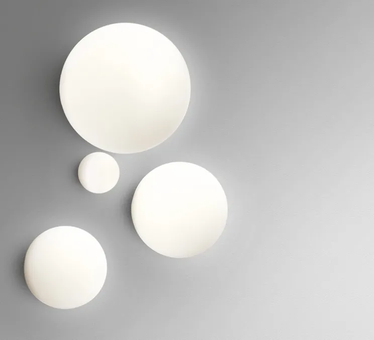 Applique ou plafonnier, Dioscuri, blanc, Ø25cm, IP65 - Artemide