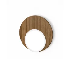 Applique ou plafonnier, Dot 02, Noyer, LED, 2700K, 200 lm, Ø17,2cm, P3,3cm - Tunto