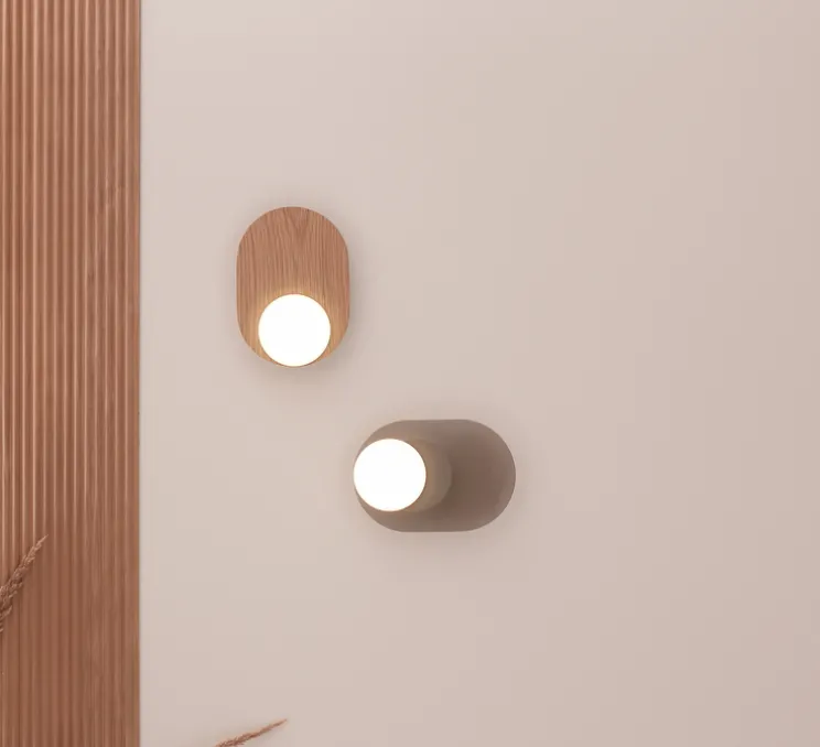 Applique ou plafonnier, Dot 03, gris, LED, 2700K, 200 lm, L17,2cm, H25cm - Tunto
