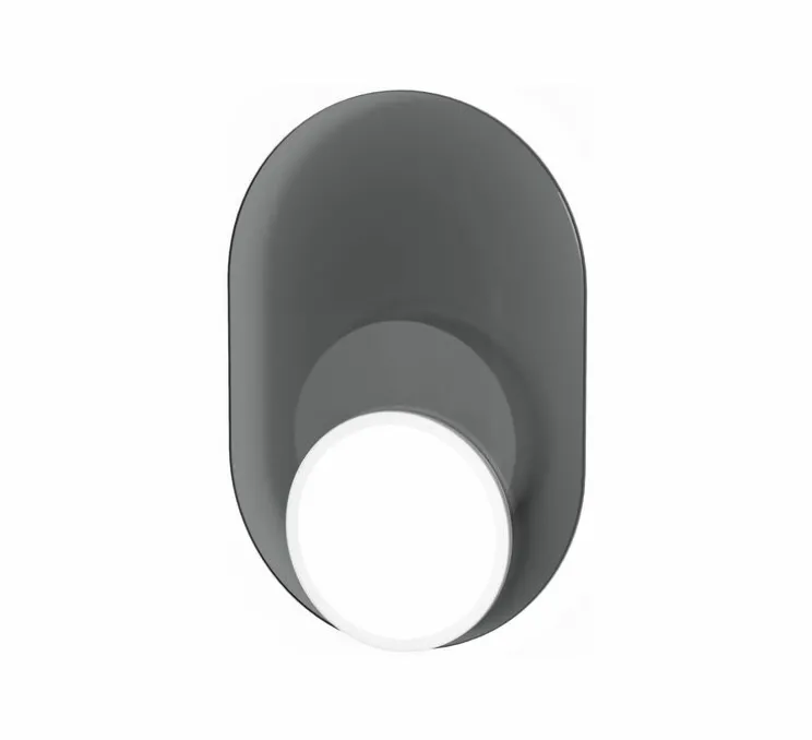 Applique ou plafonnier, Dot 03, gris, LED, 2700K, 200 lm, L17,2cm, H25cm - Tunto