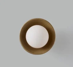 Applique ou plafonnier, Eos, laiton brossé, IP44, Ø15,7cm, H14,3cm - Bert franck