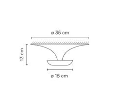 Applique ou plafonnier, Funnel 2013, rose pastel, LED, 2700K, 250lm, Ø35cm, H13cm - Vibia