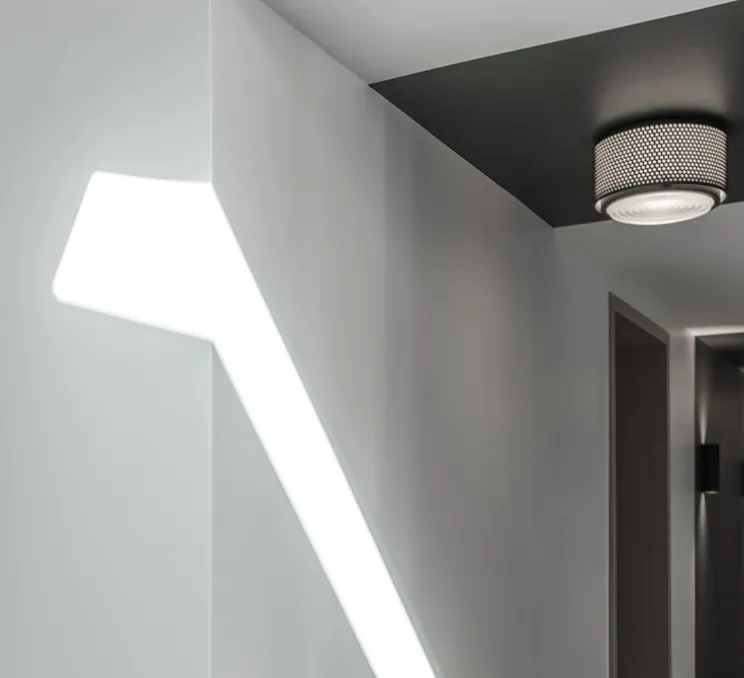 Applique ou Plafonnier, G13, Pierre Guariche, Medium ,dimmable, noir, Ø25cm, H15cm - Sammode
