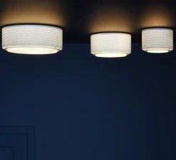 Applique ou plafonnier, G13 Large, blanc, Ø35cm, H15cm - Sammode