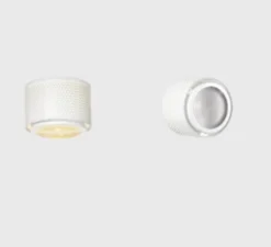 Applique ou Plafonnier, G13 Small , dimmable, blanc, Ø17cm, H15cm - Sammode