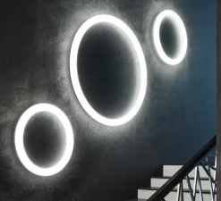 Applique ou plafonnier, Giotto, blanc, LED, dim, 2700K, 1800lm, Ø80cm, H7cm - Slide