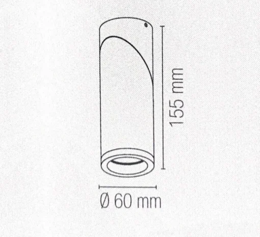 Applique ou plafonnier, Génisse, blanc, Ø6cm, H15,5cm - Nedgis