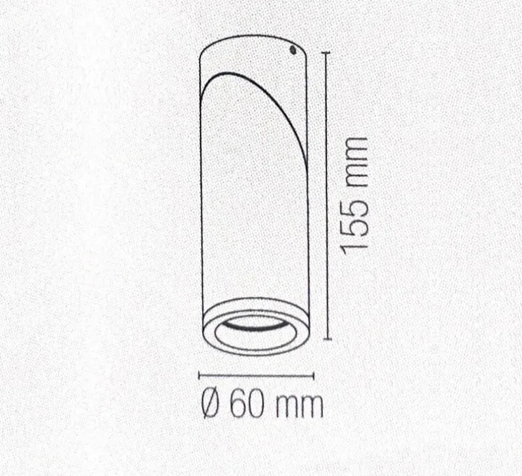 Applique ou plafonnier, Génisse, blanc, Ø6cm, H15,5cm - Nedgis