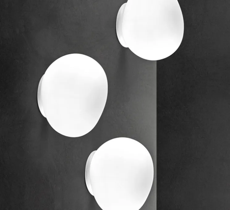 Applique ou plafonnier, Gregg MIDI, blanc, IP44, LED éco, 2700K, 830lm, Ø17cm, H21cm - Foscarini