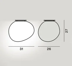 Applique ou plafonnier, Gregg Media, blanc et blanc, L31cm, H27cm - Foscarini