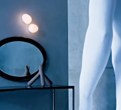 Applique ou plafonnier, Gregg Piccola, classe II, blanc, IP40, L13cm, H12cm - Foscarini