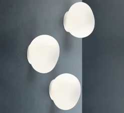 Applique ou plafonnier, Gregg Piccola, classe II, blanc, IP40, L13cm, H12cm - Foscarini