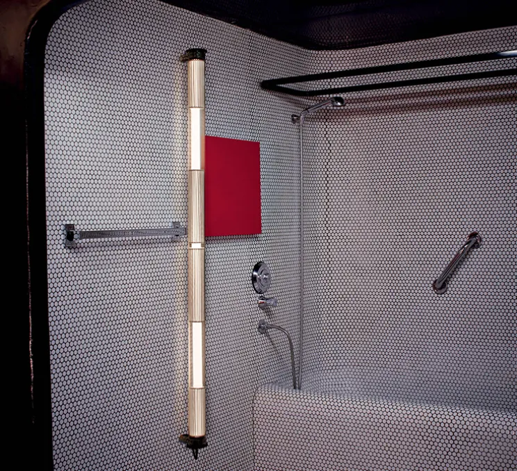 Applique ou plafonnier, In The Tube 360-1000, maille argentée, IP65, LED, 2700K, 570 lm, L100cm, H7cm - - DCW éditions Paris