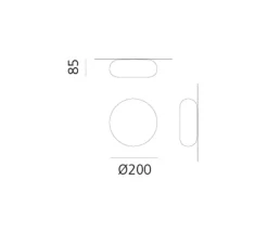 Applique ou plafonnier, Itka, blanc, IP65, Ø20cm, P8,5cm - Artemide