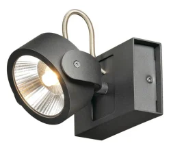 Applique ou plafonnier, Kalu, noir, LED, dim, 3000K, 1000 lm, L13cm, H8,9cm - SLV