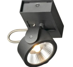 Applique ou plafonnier, Kalu, noir, LED, dim, 3000K, 1000 lm, L13cm, H8,9cm - SLV