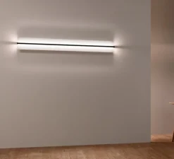 Applique ou plafonnier, Kontur 6418, blanc et noir, LED, 2700K, 4205 lm, L20cm, H162cm - Vibia