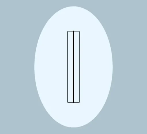Applique ou plafonnier, Kontur 6416, blanc et noir, LED, 2700K, 2907lm, L20cm, H122cm - Vibia