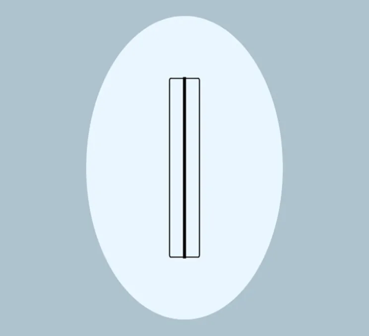 Applique ou plafonnier, Kontur 6416, blanc et noir, LED, 2700K, 2907lm, L20cm, H122cm - Vibia