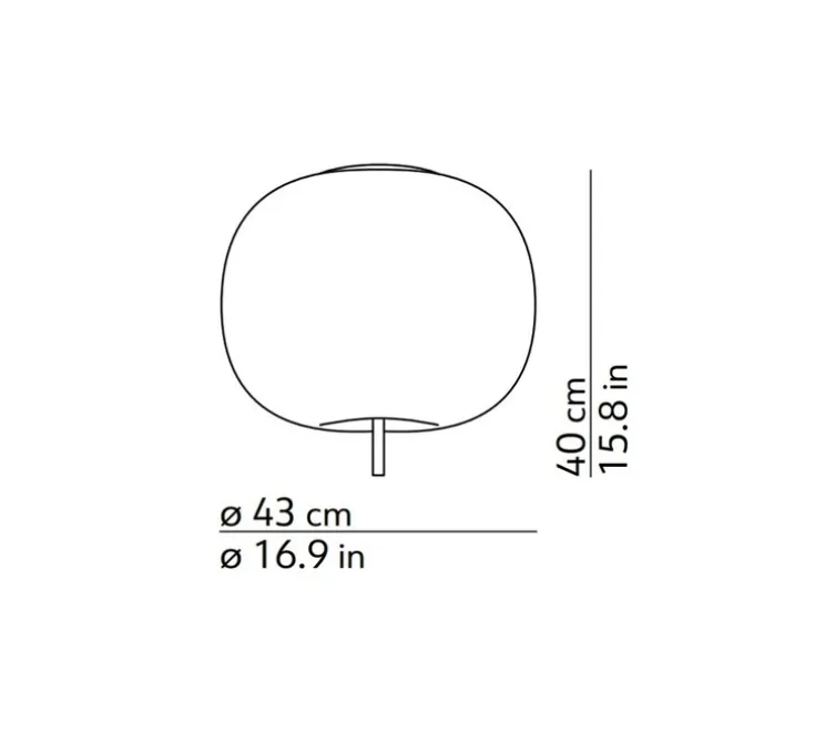 Applique ou plafonnier, Kushi XL, noir, Ø43cm, H40cm - Kdln