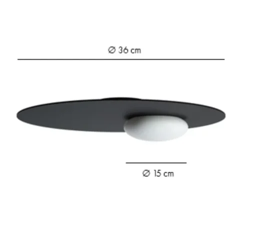 Applique ou plafonnier, Kwic 36, bronze, LED, 2700K, 2029lm, Ø36cm - Axolight
