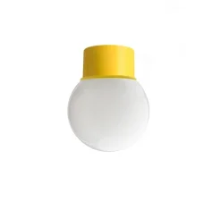 Applique ou plafonnier, light.131, avec glass003, jaune, IP21, Ø12,5cm, H15,9cm - Zangra