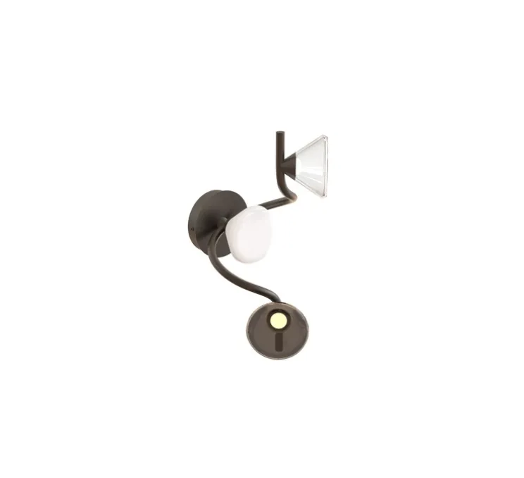 Applique ou plafonnier, Linfa 565.43, titanium, IP40, LED, dim, 2700K, 1050 lm, L21cm, H44cm - Tooy