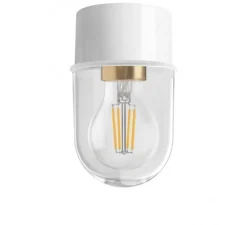 Applique ou plafonnier, light.131, avec glass002, blanc, Ø8cm, H13cm - Zangra