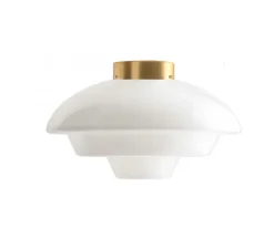 Applique ou plafonnier, light.139, avec Glass.L.012, laiton, Ø36cm, H20cm - Zangra