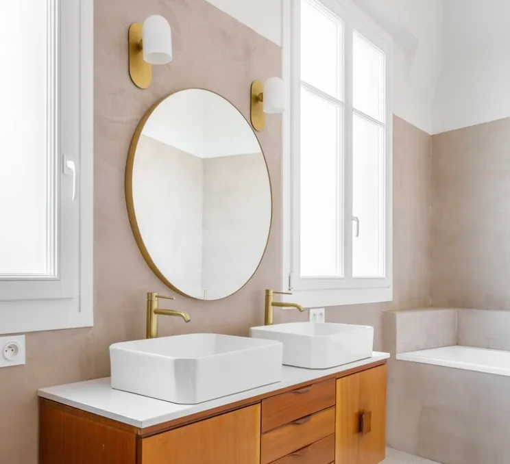 Applique ou plafonnier, light.139, avec Glass.L.012, laiton, Ø36cm, H20cm - Zangra