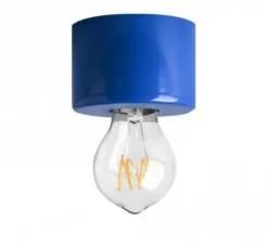 Applique ou plafonnier, light.165, bleu, Ø8,5cm, H6cm - Zangra