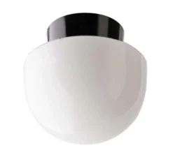 Applique ou plafonnier, light.072, avec glass021, blanc & noir, Ø16,5cm, H15cm - Zangra