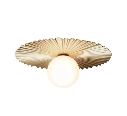 Applique ou plafonnier, Liila Muse Medium, or nordique, IP44, Ø42cm, H17cm - Nuura