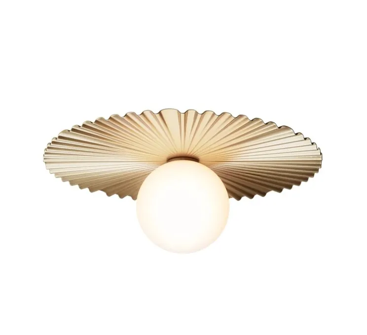 Applique ou plafonnier, Liila Muse Medium, or nordique, IP44, Ø42cm, H17cm - Nuura