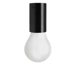 Applique ou plafonnier, light.030 mini, noir brillant, Ø4,5cm, H7cm - Zangra