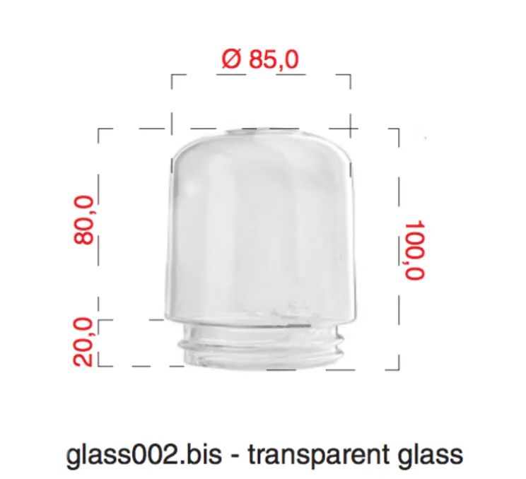 Applique ou plafonnier, light.005, avec glass002.bis, noir, Ø8,5cm, H13,4cm - Zangra