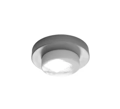 Applique ou plafonnier, Lia, argent et blanc, IP44, Ø30cm, H9,5cm - Eno Studio