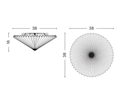 Applique ou plafonnier, Matin Flush Mount 380, blanc, Ø38cm, H16cm - Hay