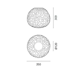 Applique ou plafonnier, Meteorite 35, blanc, Ø35cm, H30,9cm - Artemide