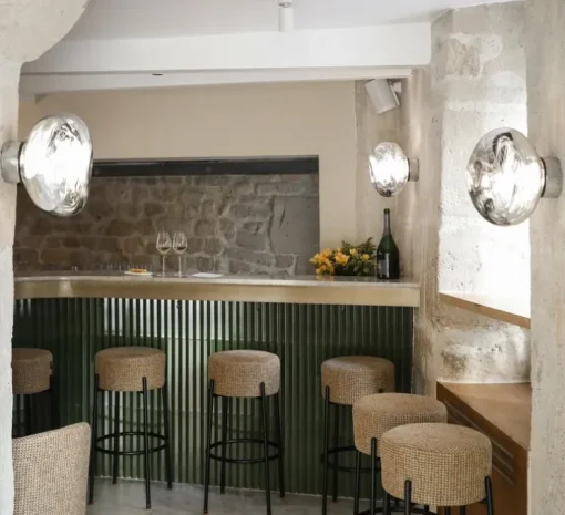 Applique ou plafonnier, Melt, chrome argent,, LED, dim, 3000k, 800 lm, L50cm, H50cm - Tom Dixon