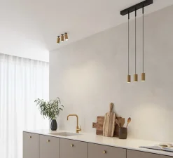 Applique ou plafonnier, Minude, 30°, ano champagne, LED, 2700K, 605lm, L4,5cm, H8,8cm - Modular