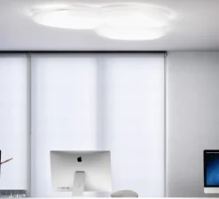 Applique ou plafonnier, Moon, blanc, IP23, LED, 3000K, 3240 lm, Ø70cm, H12cm - Alma light