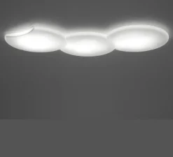 Applique ou plafonnier, Moon, blanc, IP23, LED, 3000K, 3240 lm, Ø70cm, H12cm - Alma light