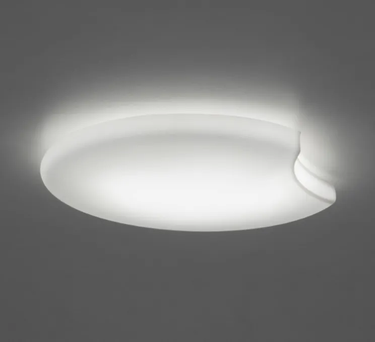 Applique ou plafonnier, Moon, blanc, IP23, LED, 3000K, 3240 lm, Ø70cm, H12cm - Alma light