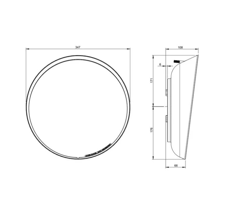 Applique ou plafonnier, Mona N°1, blanc, IP65, LED, 2700K, 1349 lm, L34,7cm, H34,7cm - Roger Pradier