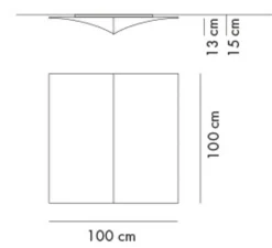 Applique ou plafonnier, Nelly Carré 100, blanc, LED, 2700K, Ø100cm - Axolight
