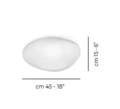 Applique ou plafonnier, Neochic PL M, blanc, L45cm, H15cm - Vistosi