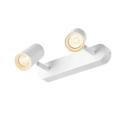 Applique ou plafonnier, Noblo double, blanc, LED, dim, 2700K, 1450 lm, L24cm, H12,7cm - SLV